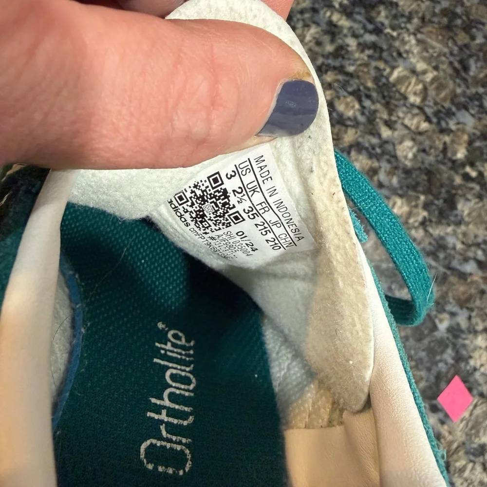 Adidas Kids Gazelle Sneakers in Teal and White - Picture 8 of 12